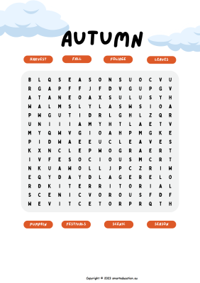 Image for Autumn Word Search