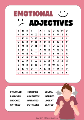 Image for Emotional Adjectives Word Search