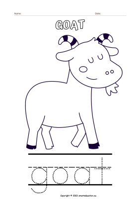 Image for G for Goat - Colouring