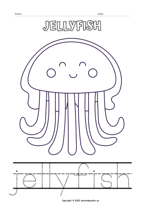 Image for J for Jellyfish - Colouring