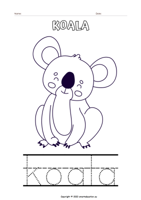 Image for K for Koala - Colouring