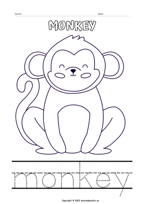 Image for M for Monkey - Colouring