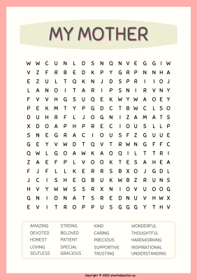 Image for My mother Word Search