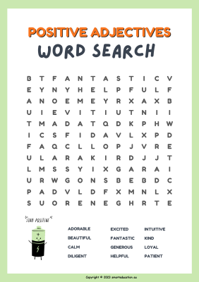 Image for Positive Adjectives Word Search