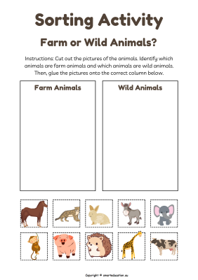 Image for Farm or Wild animals sorting