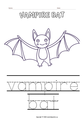 Image for V for Vampire Bat - Colouring