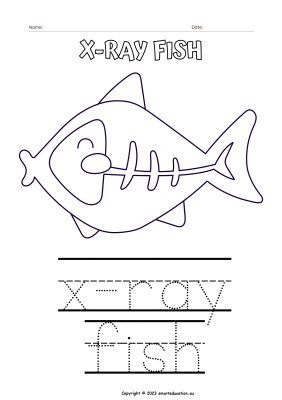 Image for X for X-ray Fish - Colouring