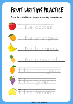 Image for Fruit writing practice