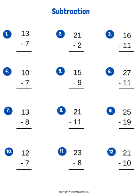 Image for One-Two digits Subtraction - a