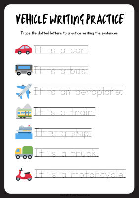 Image for Vehicle writing practice