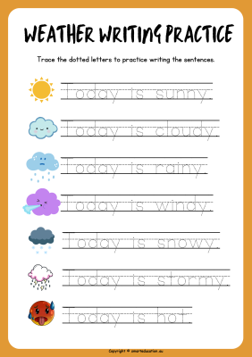 Image for Weather writing practice