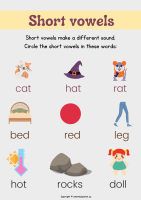 Image for Short Vowels - a