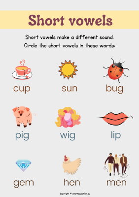 Image for Short Vowels - f