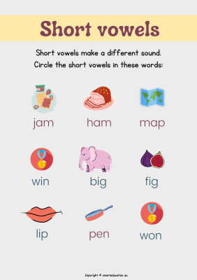 Image for Short Vowels - g