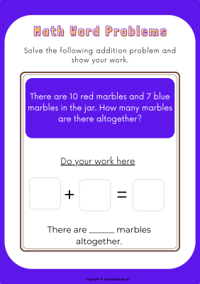 Image for Addition - Word Problem -d