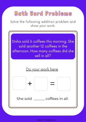 Image for Addition - Word Problem -j