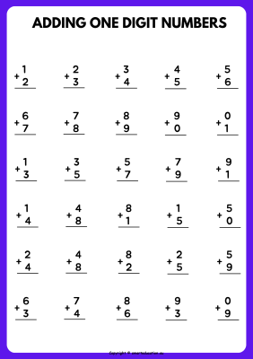 Image for One digit addition - 1