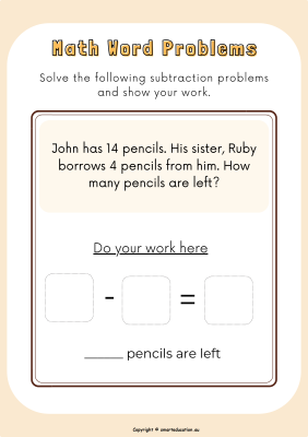 Image for Subtraction - Word Problem -a