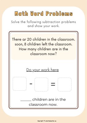 Image for Subtraction - Word Problem -c