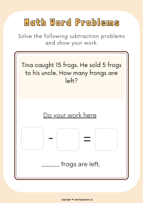 Image for Subtraction - Word Problem -i